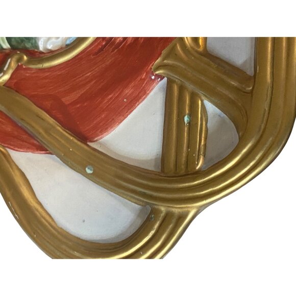 Fitz And Floyd Essentials Teddys Christmas Sleigh Plate 10" Hand-Painted Ceramic - Picture 4 of 5